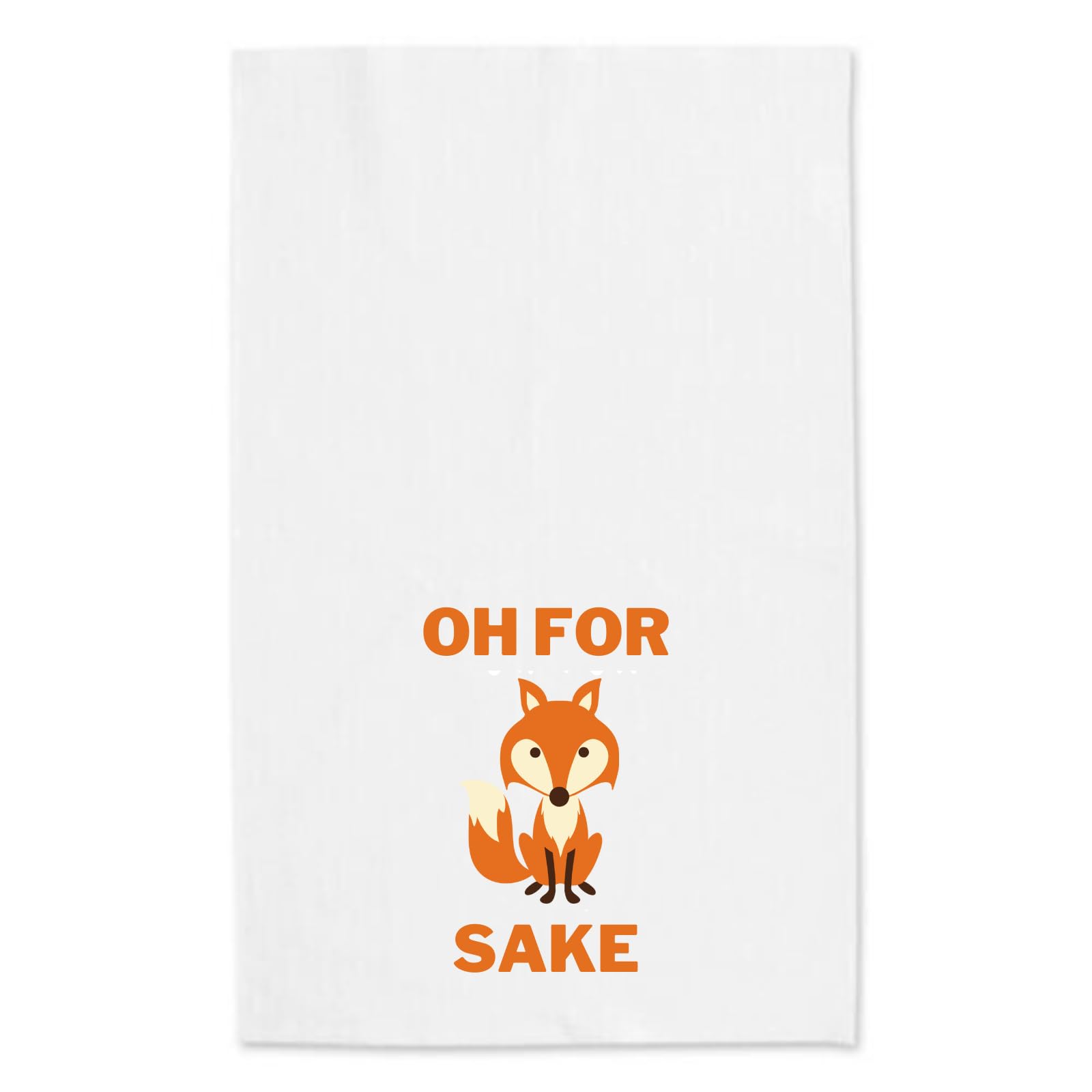 Funny 'Oh For (Fox) Sake' Decorative Kitchen Tea Towel Microfiber 50 x 30 cm