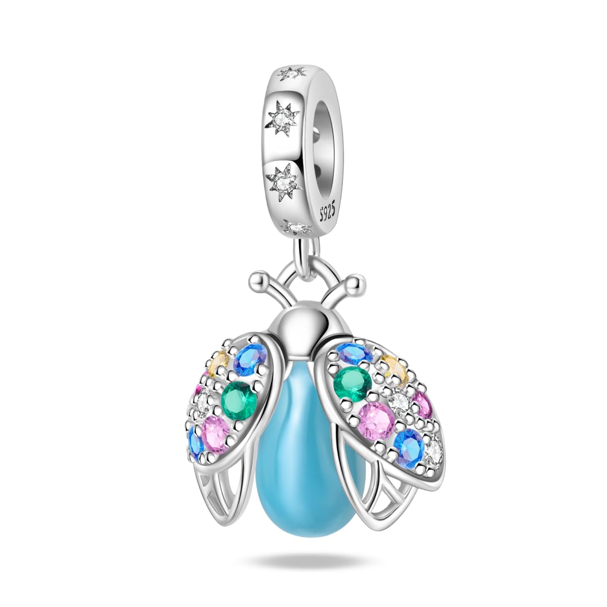 925 Sterling Silver Charms for Bracelets Necklaces 5A Cubic Zirconia Beads Charms Dangle Pendant,Jewelry Beads Gifts for Women