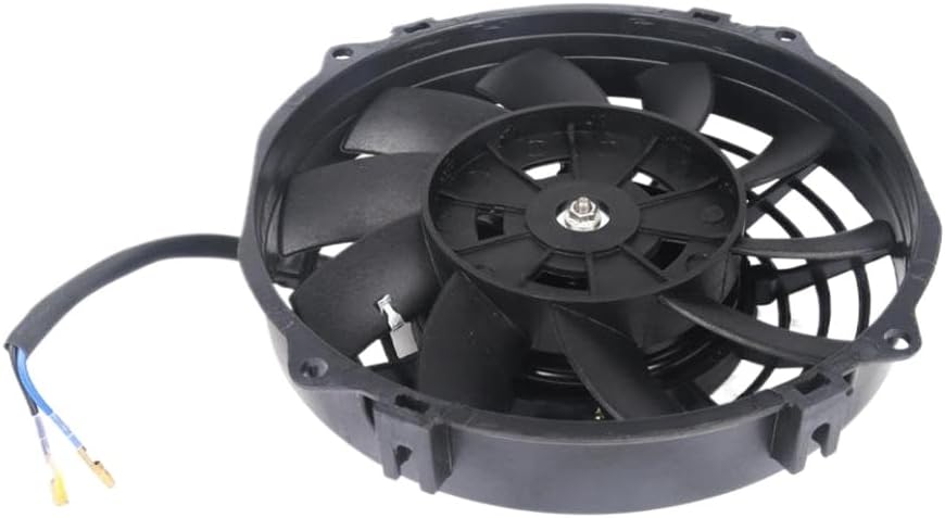 12V 80W 7インチユニバーサルスリムリバーシブルブラック電気冷却ファンラジエーターラジエーターマウントキット標準車冷却システム