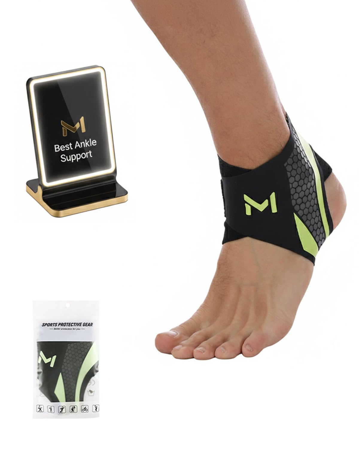 Ankle Brace Compression Support Stabilizer Lace-Up Sports Basketball Sprain Recovery Men Women Adjustable Foot Ankle Orthopedic Grade Tendonitis