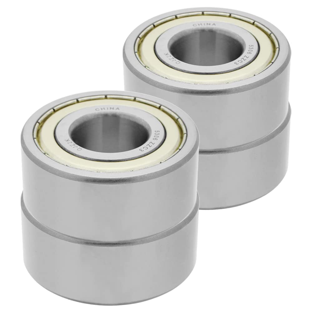 [4-Pack] 5306-ZZ - Angular Contact Ball Bearing 1.1811 in x 2.8346 in x 1.189 in (ID x OD x W) | 30 mm x 72 mm x 30.2 mm (ID x OD x W) with Double Metal Shield