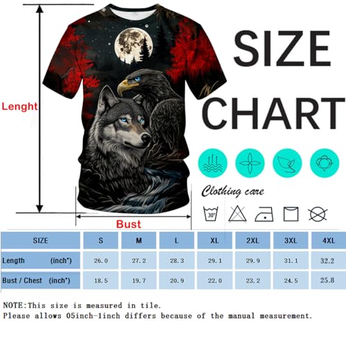 Blissboy Funny Animal Graphic T-Shirt Novelty Short Sleeve Crewneck Shirt