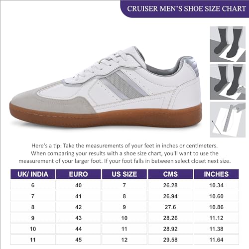 Image of Cruiser Sneaker for Men | Lightweight & Comfortable | Stylish Lace-Up Casual Footwear with Cushioned Insole | Perfect for Versatile Outfits 2634-9