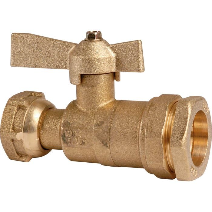 Robinet d'arrêt à boisseau sphérique pour sécuriser le compteur d'eau F3/4"