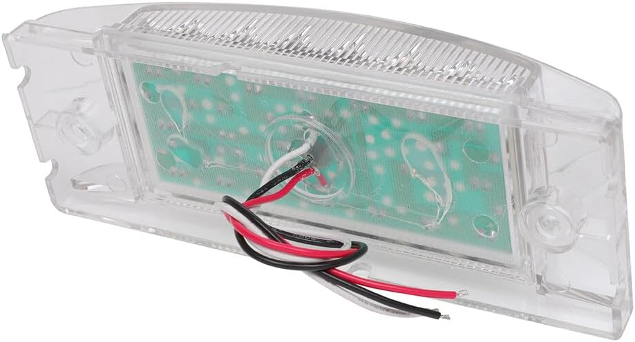 4x Clear 6" 21 LED Side Marker Clearance Light Rectangular Rectangle Clearance Light Side Marker Lamp 6 inch Red LED Tail Rear Lights for Cart Trailer Box Truck Exterior
