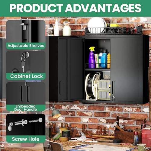 Image of Garage Cabinet System | Heavy Duty Steel All-in-One Modular Garage Cabinet Set for Ultimate Workshop Organization | Easy Assembly Garage Storage Cabinets & Tool Bench
