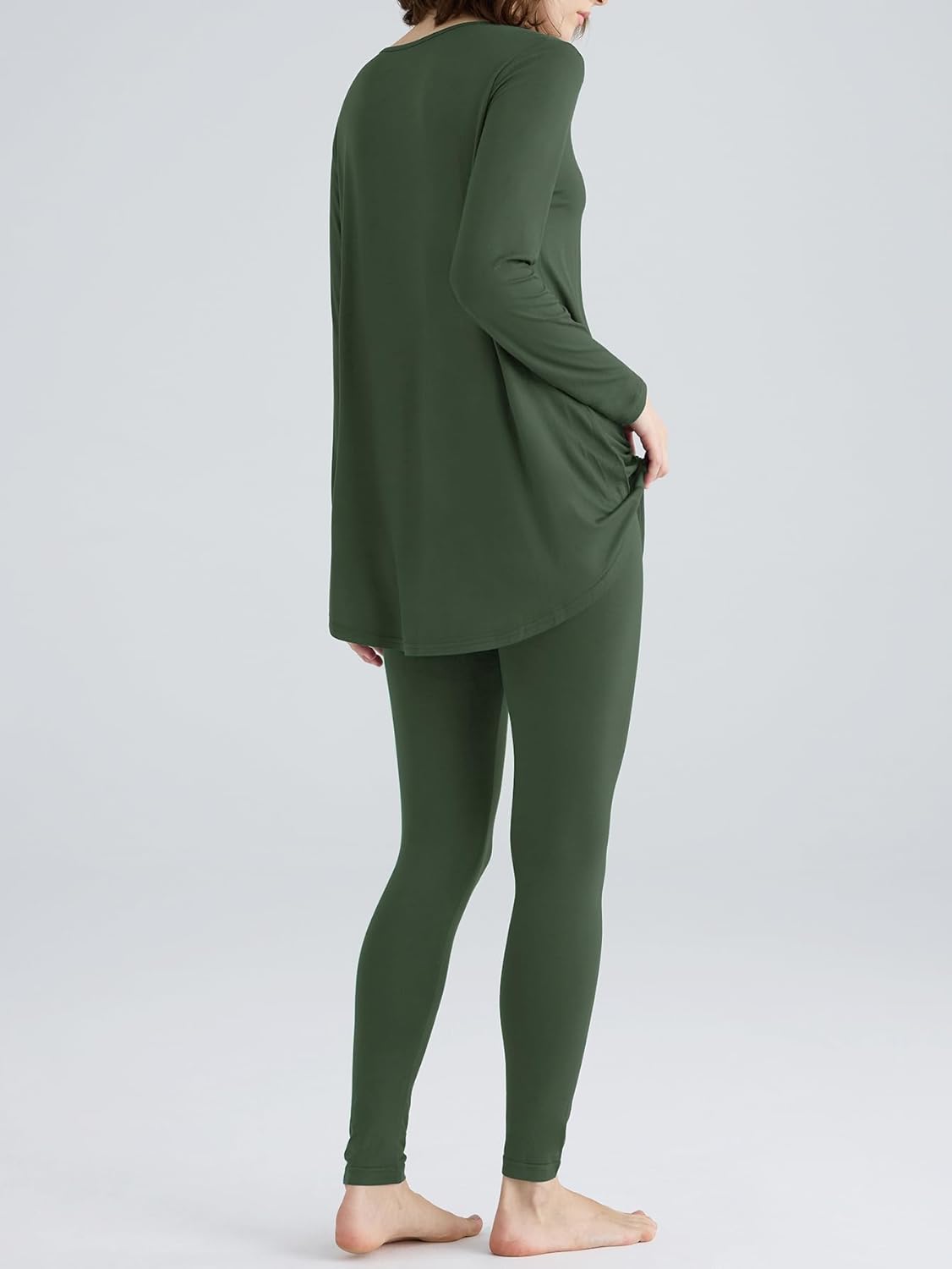 Latuza Women's Viscose Tunic Pajamas Leggings Lounge Set - Image 3