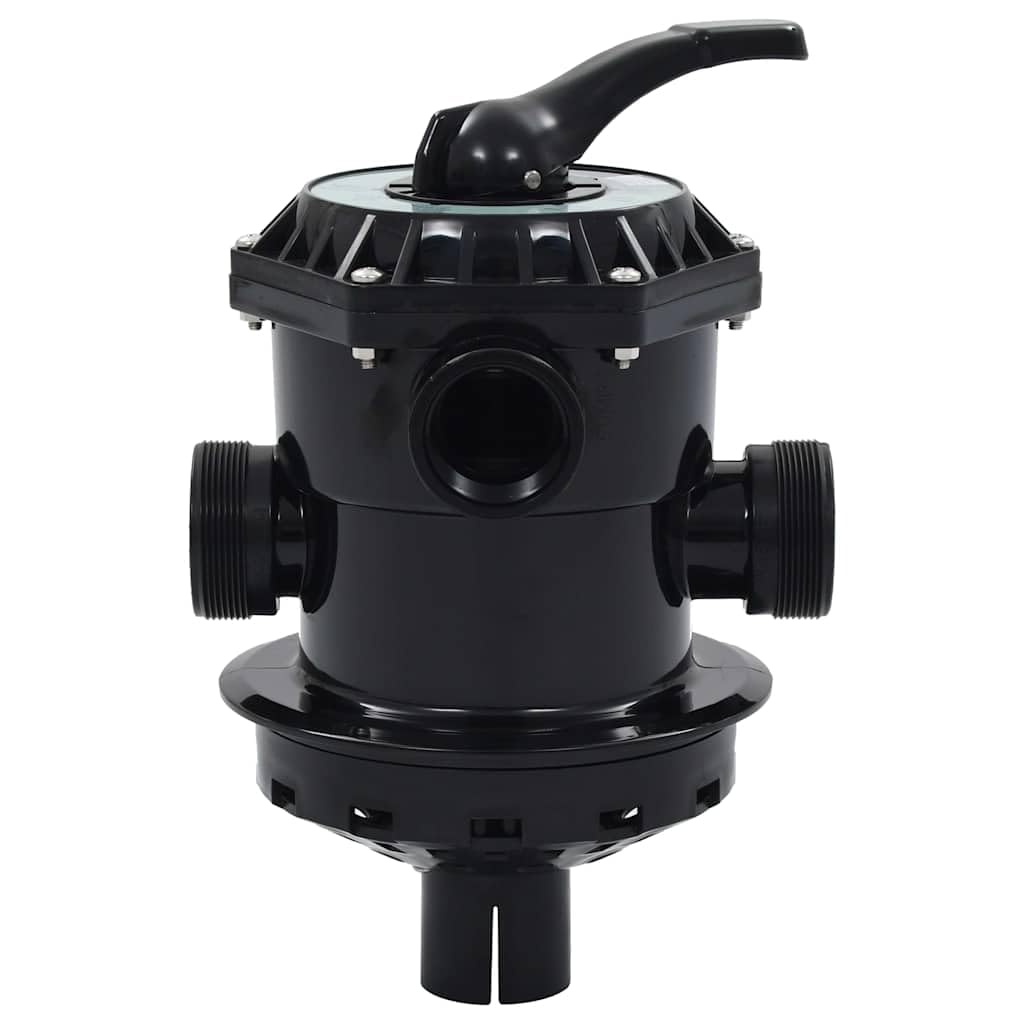 vidaXL Mehrwegeventil ABS 1,5" 6-Wege Top Mount Ventil Wegeventil Rückspülventil Sandfilter Poolfilter Filteranlage Sandfilteranlage Pool Schwimmbecken
