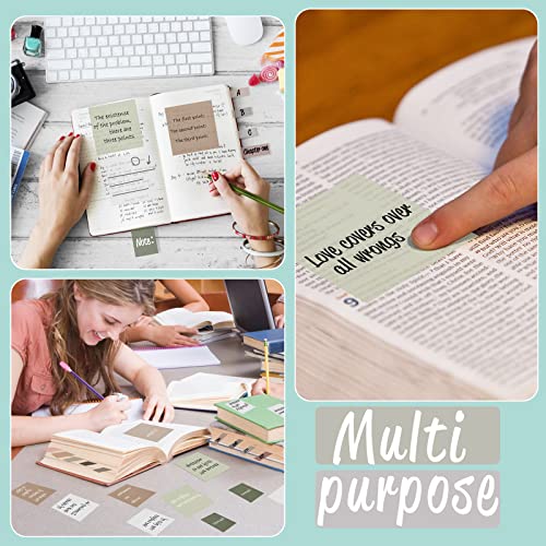 Aiersa Transparent Sticky Notes, 400Pcs Clear Sticky Notes Tabs Set, For Annotation Books,Page Markers,Index,Bible Accessories,Aesthetic School Study Supplies(3"X3",2.28"X1.45",2.24"X0.7",1.73"X0.47") #TOP6