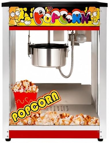 Commercial Popcorn Machine Maker | 8oz Capacity with Stainless Steel Kettle for Catering