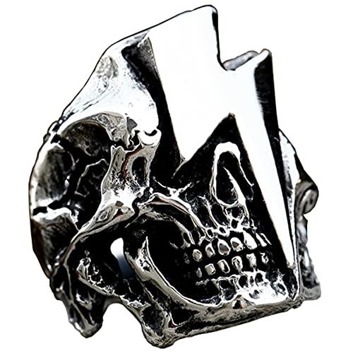 Image of Death Skull Ring for Men Stainless Steel Jewelry Biker Rings Scary Death Ring Skull for Gifts