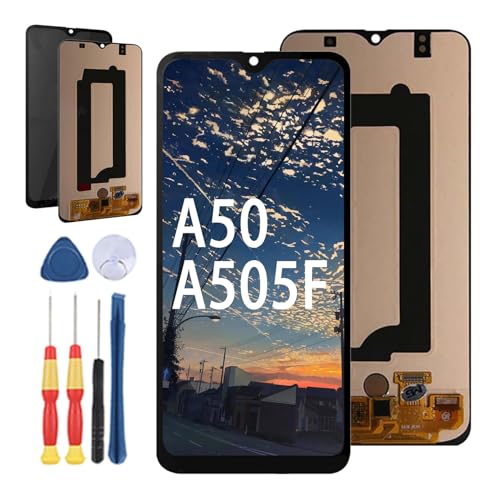 Yuxyiony Repuesto de LCD Pantalla para Samsung Galaxy A50 A505 A505F SM-A505FN/DS LCD Display Repair Screen y Accesorios de Herramientas de Repuesto.