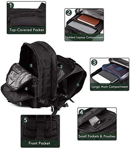SUPERSUN 35L Military Tactical Backpack Large Waterproof Molle Bug Out Bag Army 3 Day Assault Pack
