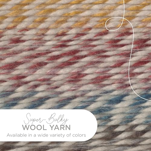 Image of Lion Brand Yarn Wool-Ease Thick and Quick Yarn, Soft and Bulky Yarn for Knitting, Crocheting, and Crafting, 3 Pack, Hudson Bay | Super Bulky Wool Acrylic Blend Fiber for Soft Hats, Sweaters, Chunky Blankets, Yarn for Crochet, Knitting, Crafts, Weaving