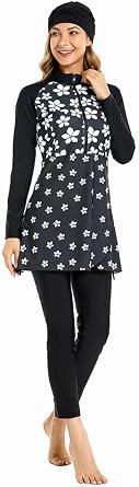 Muslim Swimsuits for Women Long Sleeve Modest Swimwear Arabic Swimming Costume Plus Size Burkini