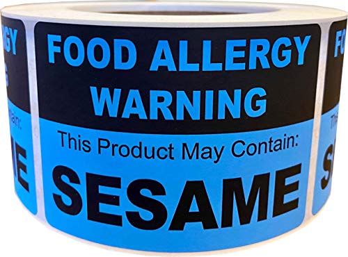Étiquettes de sécurité sésame allergie alimentaire pour emballage traiteur