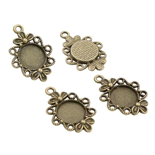 Kentuckiz 20Pcs 12Mm Inner Size Antique Bronze Black Silver Plated