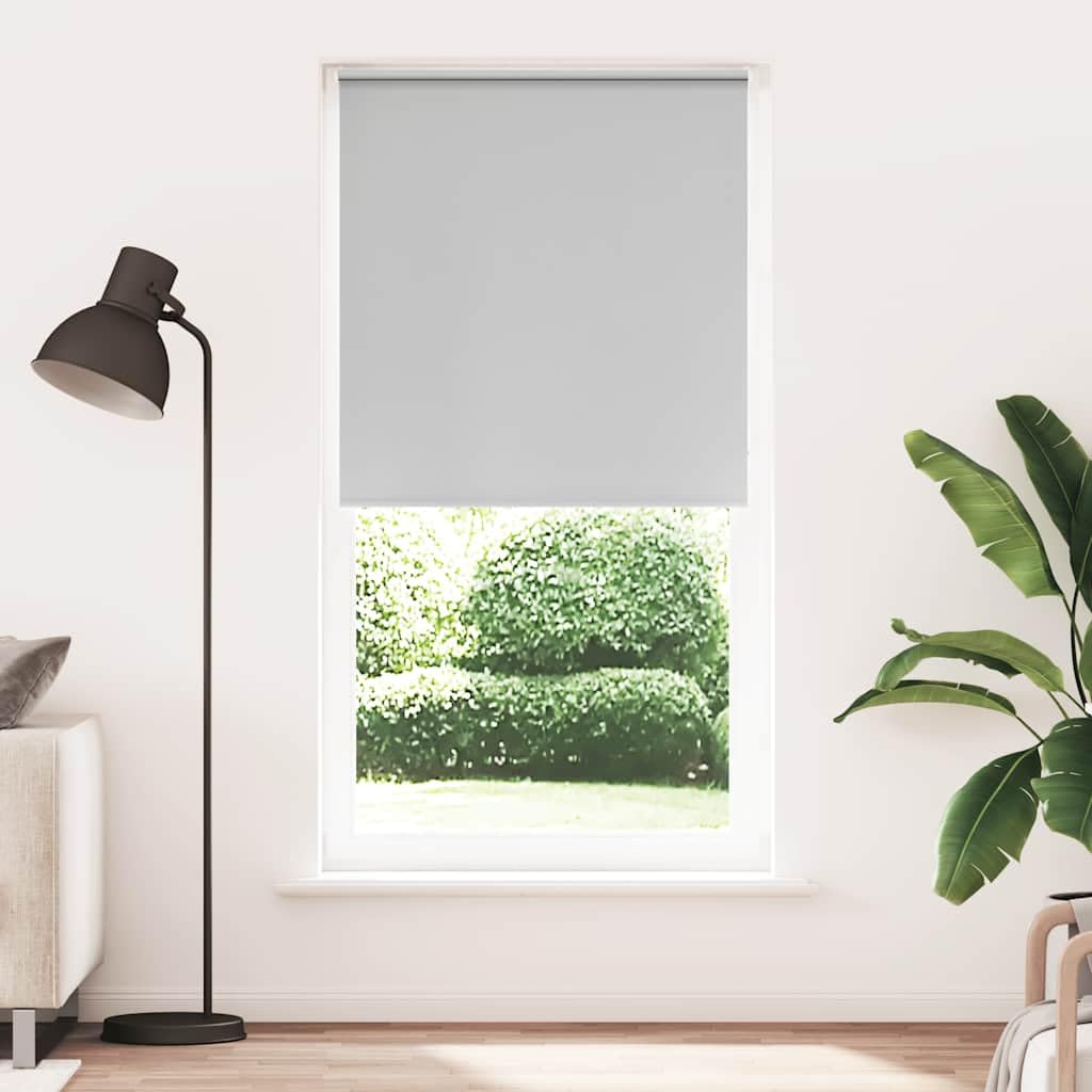 Tenda avvolgibile opaca, grigio chiaro, 110 x 210 cm | 100% poliestere, facile da pulire, montaggio con viti o senza foratura, adatto per ufficio e casa