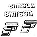 Set Aufkleber Simson S51 Elektronik weiß für Tank und Seitendeckel