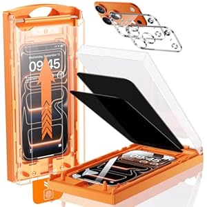 MRGLAS TOP 9H+ Glass 2+2 Packs for iPhone 17 Pro Max Privacy Screen Protector with Camera Lens Protector [Zero Bubble][10X Military Protection] 17 ProMax Tempered Glass Full Edge Coverage,Case-Friend