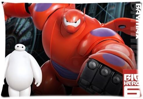 Popular Big Hero 6 Baymax Printed Custom Soft Pillow Case Decorative Pillow Cover Great Gifts for Friends Happy Easter Day Gift Roomy in Size 20x30 ( Two Sides) -Pipa