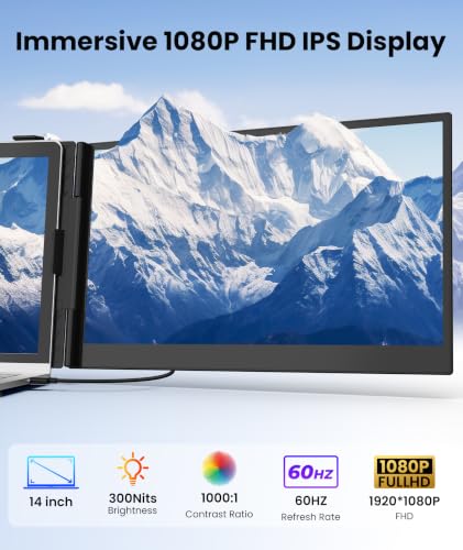 Image of 14 inch Laptop Screen Extender, Ultra Lightweight & Portable Monitor