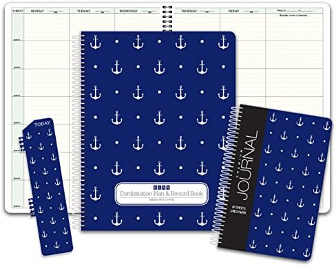 Combination Plan and Record Book: One efficient 8-1/2" x 11" Book for Lesson Plans and Grades Combines W101 and R1010 (PR7-10) (+) Bonus Clip-in Bookmark (+) 5.5" x 8.5" Bonus Journal (Anchor)