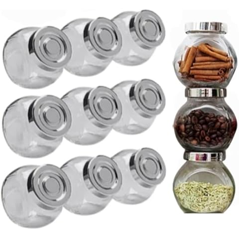 U-HOME 12 Pack Airtight Spice Jars Cover