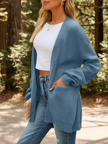 Image of LILLUSORY Womens Oversized Cardigans Soft Knit Cardigan Sweater with Pockets
