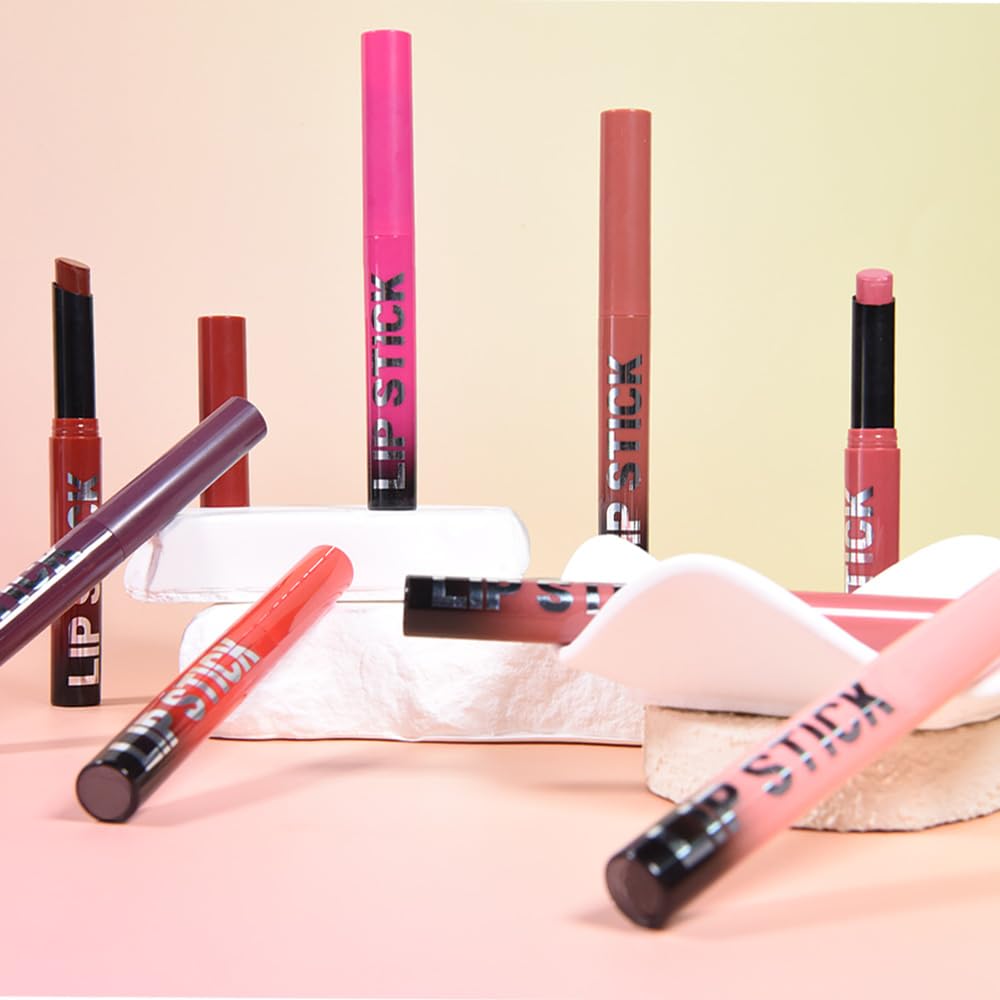 Lápiz labial mate para mujer, lápiz labial rojo cereza de 24 horas, resistente al agua, fórmula hidratante que no se seca, maquillaje de brillo de labios, vegano y libre de crueldad, 07 7
