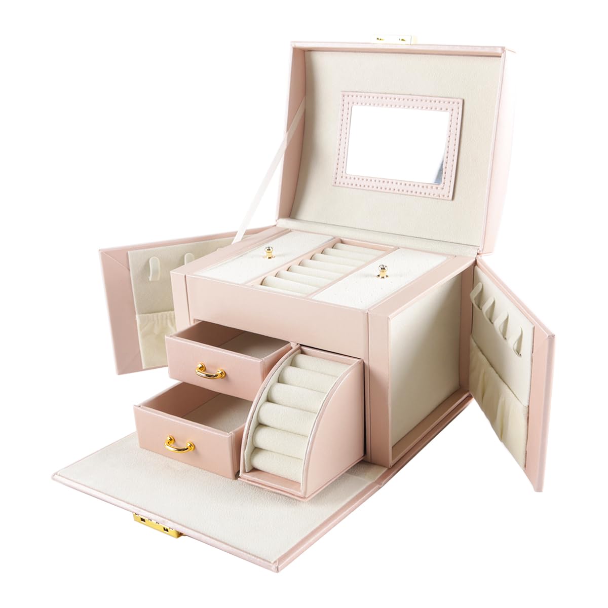 Ausi Joyero Con Cajón Y Bailarina Para Pulsera, Anillo Y Collar, Regalo Para Niñas (rosa)