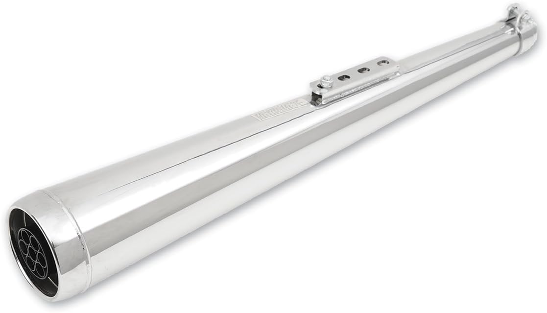 EMGO Chrome Wide Mouth Dunstall Muffler 27-1/4&Prime, Long 80-84050