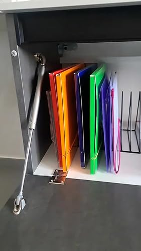 Portariviste In Ferro Triangolare | 2 Pezzi | Design Moderno | Per Casa E Ufficio | Nero | 25.9x18x18cm - Foto 9