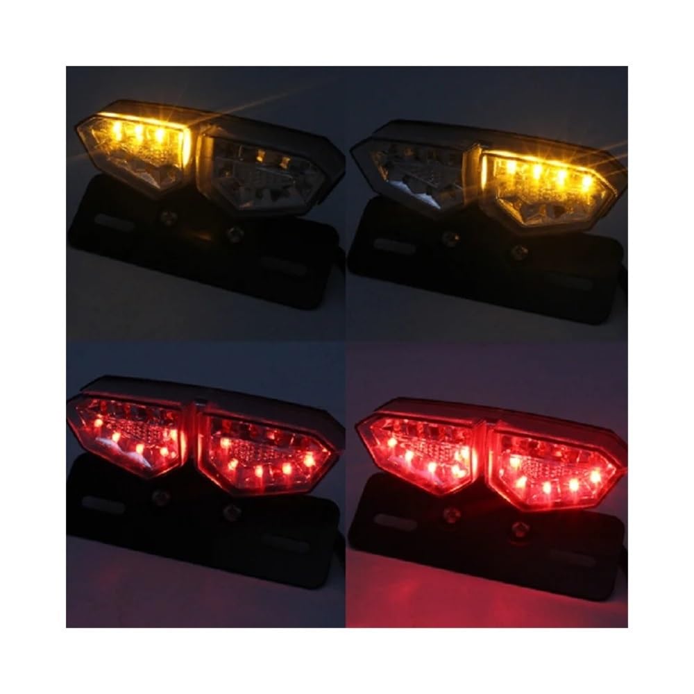Faro posteriore Moto Accessori per motociclette da 12 V Luci di direzione posteriori Luce stop a LED Indicatore per frenata