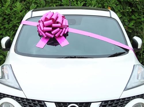 Hampabox Pink Big Bow For New Cars, Bikes, Big Birthday (40Cm Diameter + 6 Metres Of Ribbon)