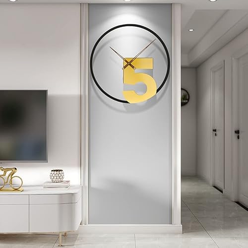 Miniatura 3 de XIALIUXIA Reloj de pared grande con diseño de arte 3D moderno, funciona con pilas, reloj de metal redondo para sala de estar, dormitorio, oficina,