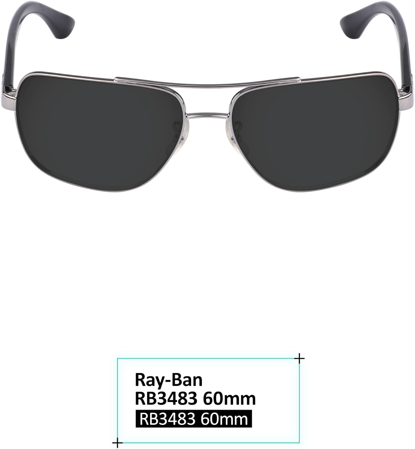 Galvanic Replacement Lenses Compatible with Ray-Ban RB3483 60mm Sunglasses - Multiple Choices