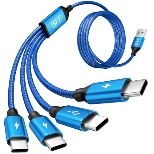 Image of 4 in 1 USB A to USB C Cable, Phone Charger Type C Multi Charging Cable