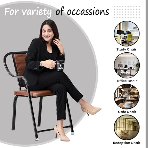Image of Comfortable Garden /Lawn /Home /Office /Visitor /Study /Computer /Student /Back Support /Work from Home Study Chair (1, Brown)