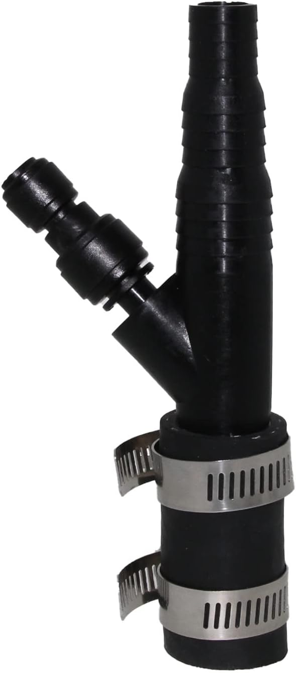 Neo-Pure RO Drain Adapter โ 1/2", 5/8", 3/4" and 7/8" Compatible Drain Line Connector for Select Reverse Osmosis Systems 1/2" Tube Connection