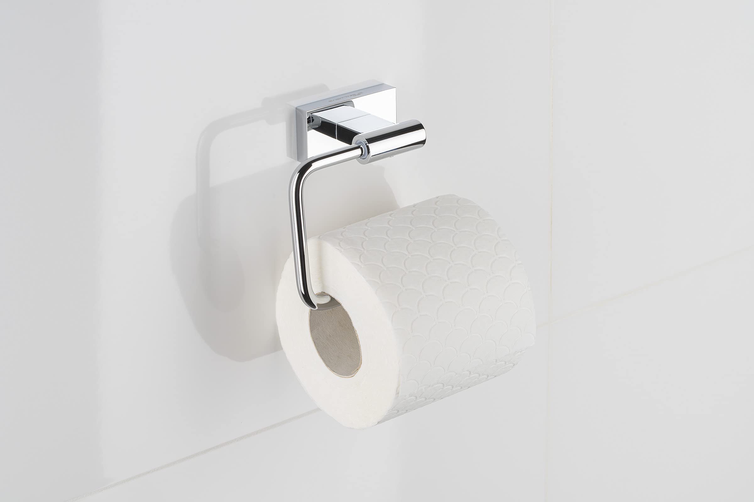 Porta Rollos de Papel Higiénico 140S1, Acero Inoxidable SUS304 Pulido, Acabado Cromado Anticorrosión, Soporte Elegante y Duradero para Baño Moderno