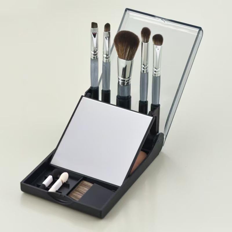Professional Makeup Kit Box with Mirror | Compact Cosmetic Case with Makeup Brushes | Foundation, Brush Cleaner, Blush & Eye Brushes Set |Travel-Friendly Makeup Set for Women-picture-16