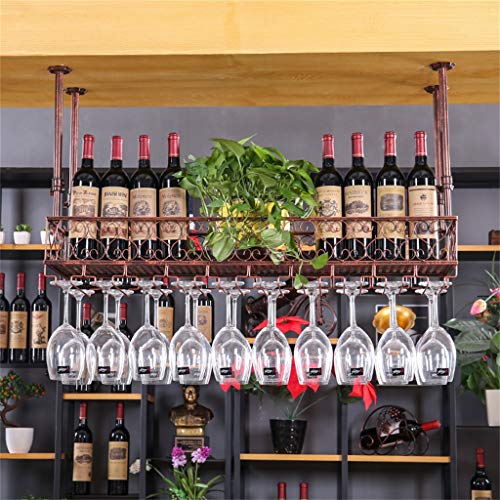 Porte-bouteilles bronze de prestige avec support verres
