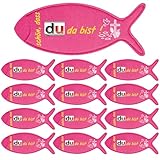 24 unidades de regalos para comunión, bonito que estés afortunado, bolsa de chocolate de fieltro en forma de pez, para confirmación, cumpleaños, bautizo, comunión, decoración (rosa)