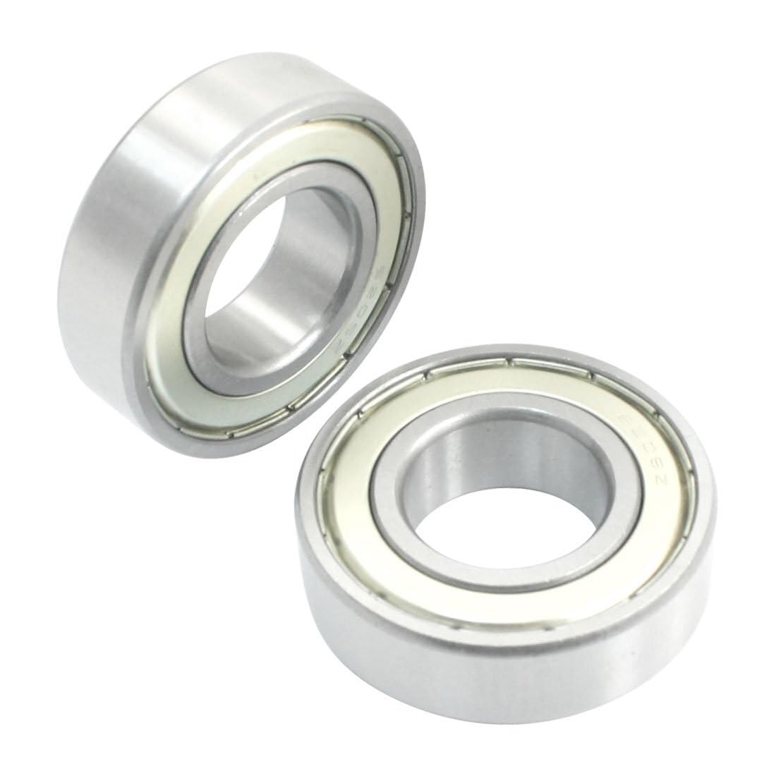 Bearing, 2 Pcs 25mm x 52mm 15mm Metal Shielded Deep Groove Ball Bearings Wear Resistance