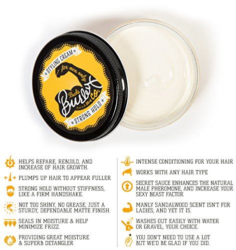 Buck's Burley Men's Hair Styling Products (Cream, Pomade, and Clay) (Styling Cream)