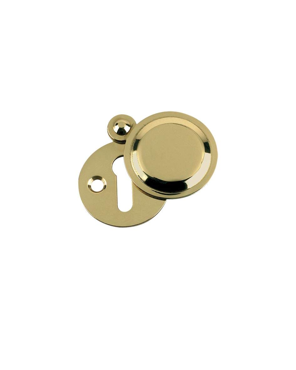 Zoo Hardware Chrome Victorian Covered Lever Key Escutcheon Polished Brass