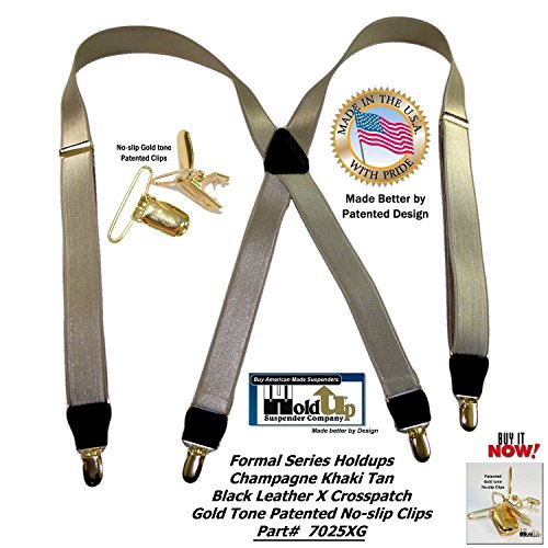 Image of Hold-Up Formal Series Men's X & Y-Back Suspenders with No-Slip Clips