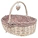 SIDCO Einkaufskorb Karo Bügelkorb Weidenkorb Bayern Korb Herz Stoffeinlage Autokorb