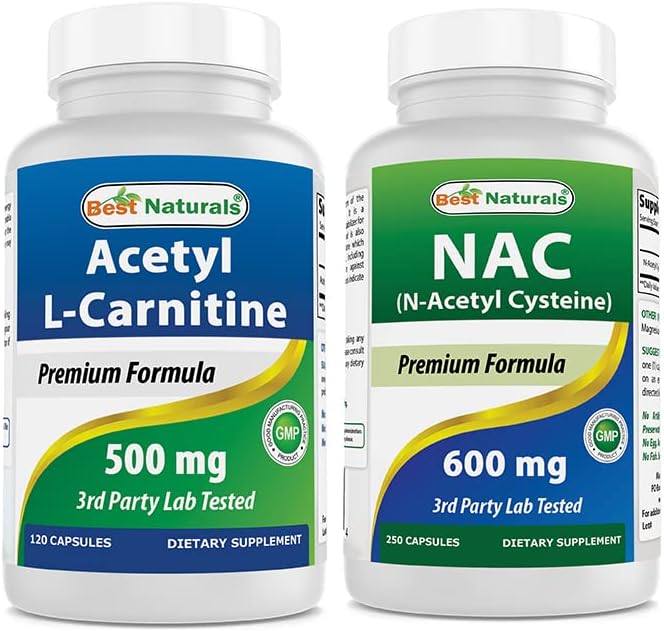 Amazon.com: Best Naturals Acetyl L-Carnitine 500 Mg & NAC N-Acetyl ...